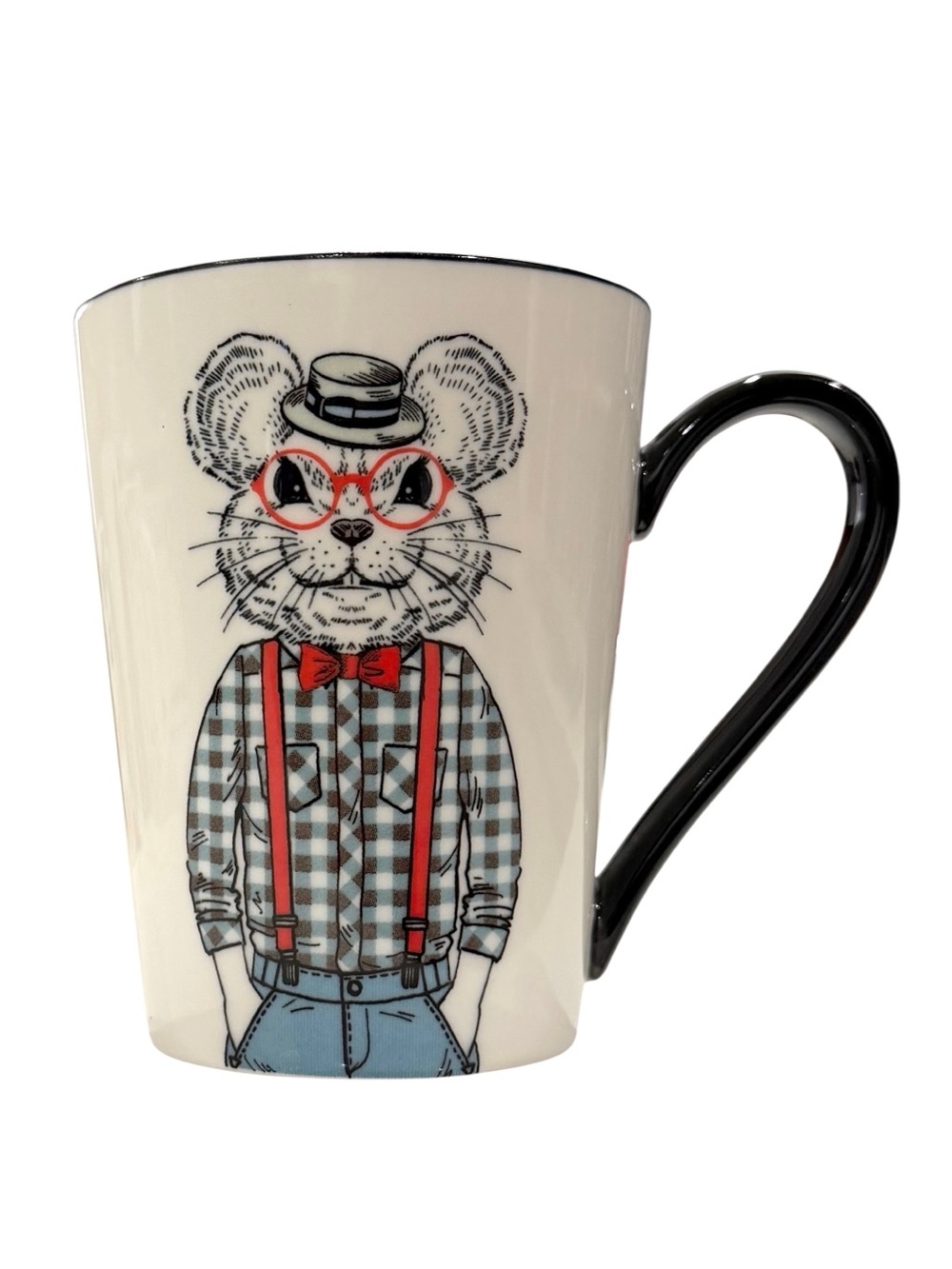 Signature Housewares Hipster Mouse Animal Stoneware Mug Ceramic